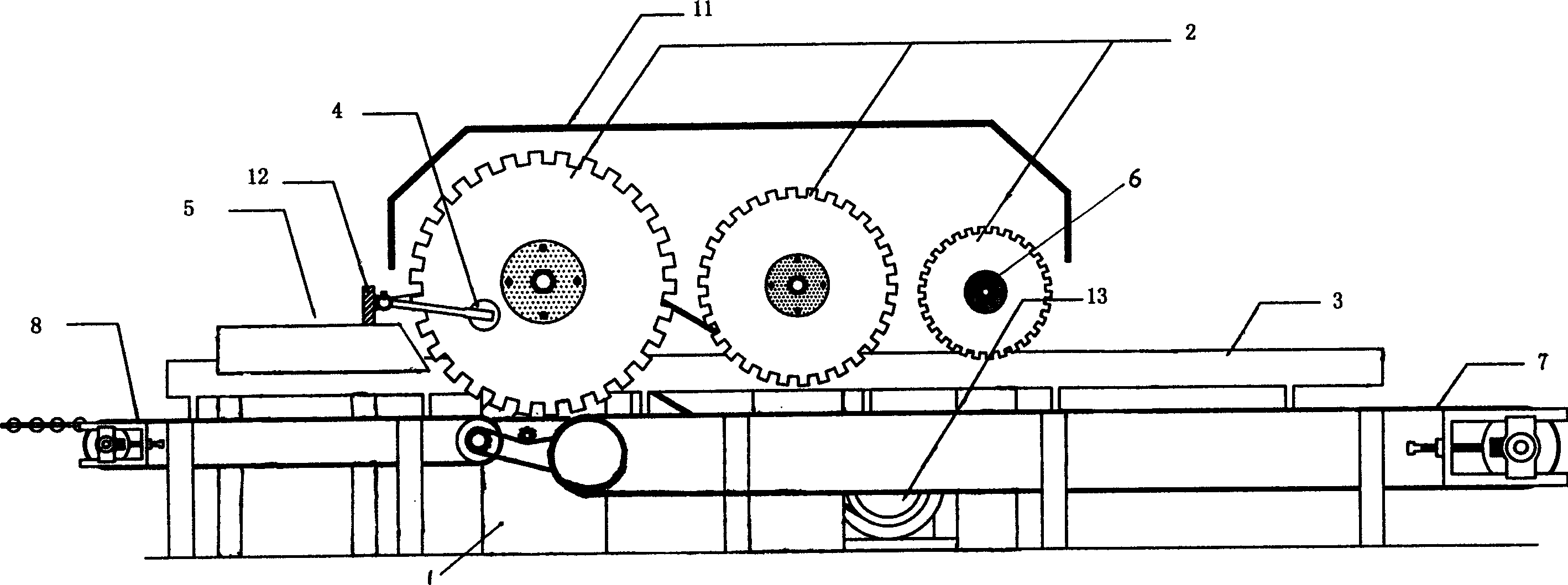 Forward multistage vertical multi-saw web combined continuous stone cutter