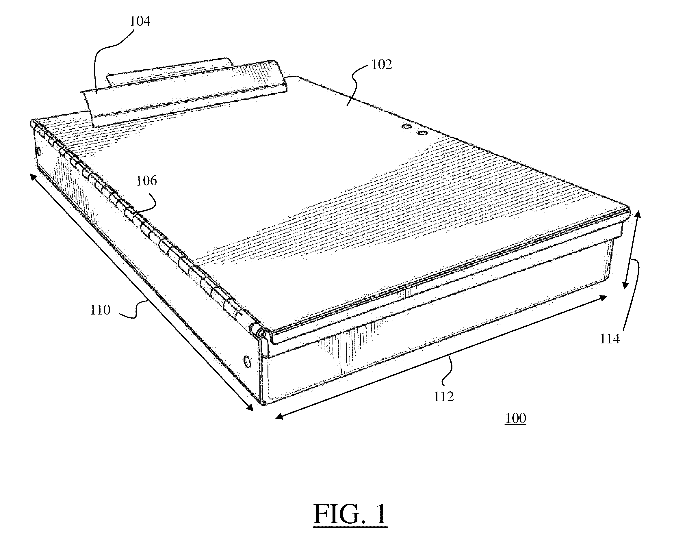 Portable metal document container with organizer modules