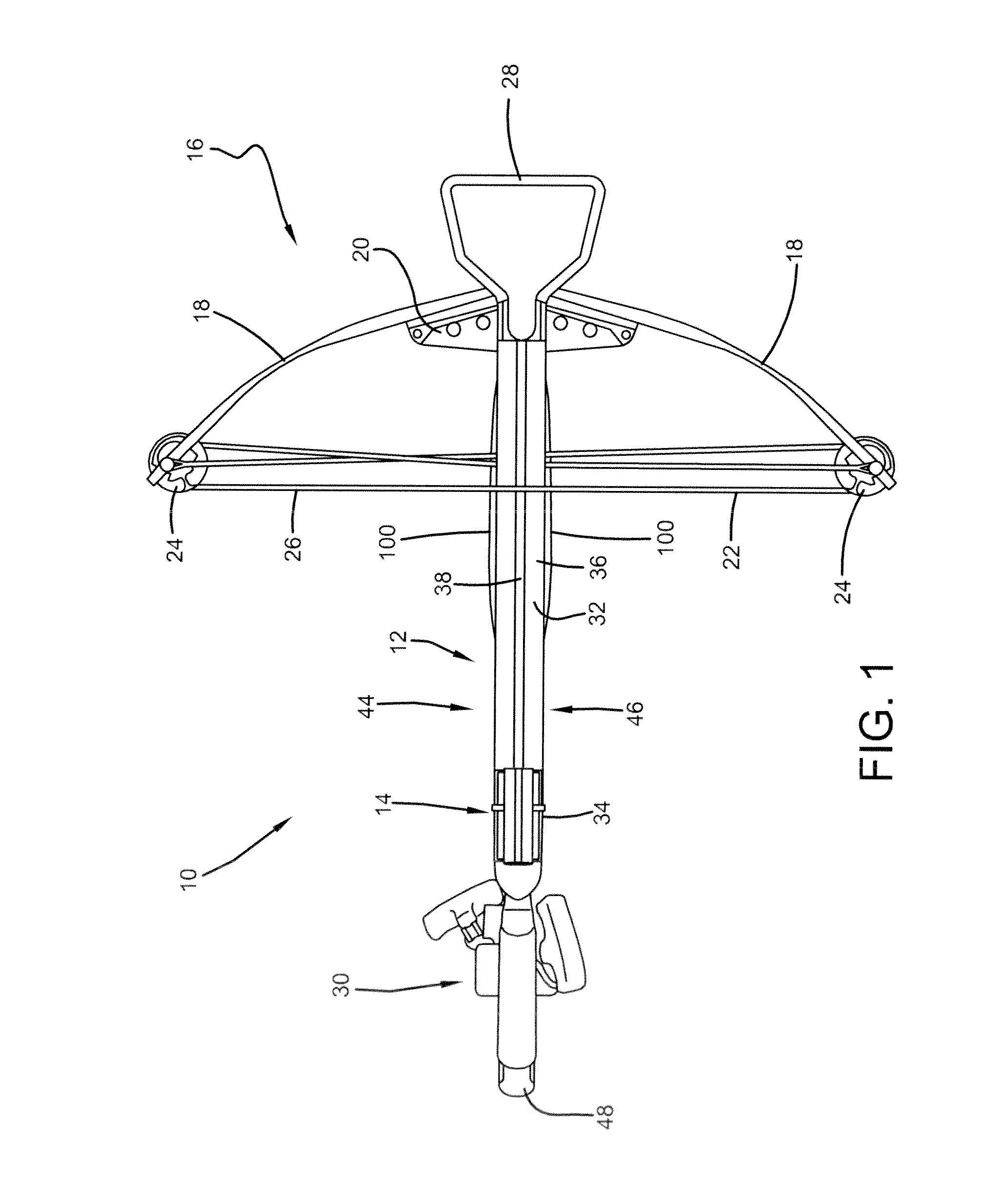 Crossbow integrated grip guard