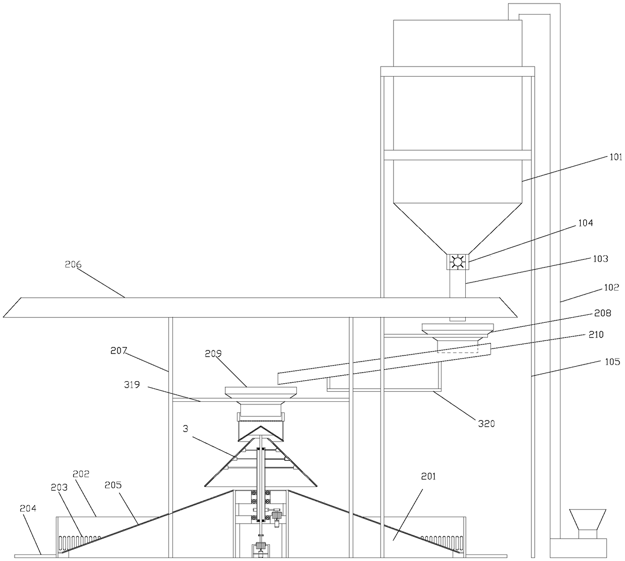 Feeding device for chicken breeding and control method thereof