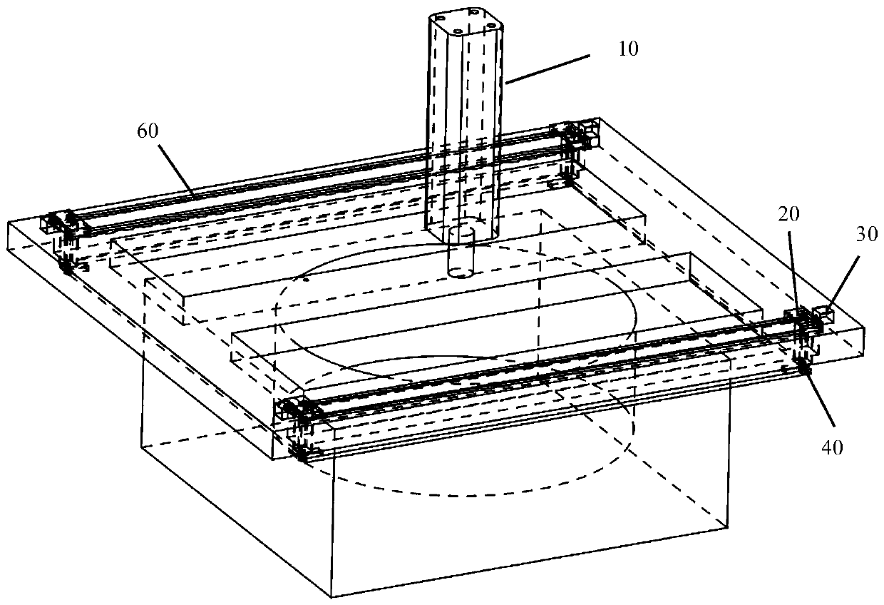 Noise test tool for ceiling mounted cassette type air conditioner