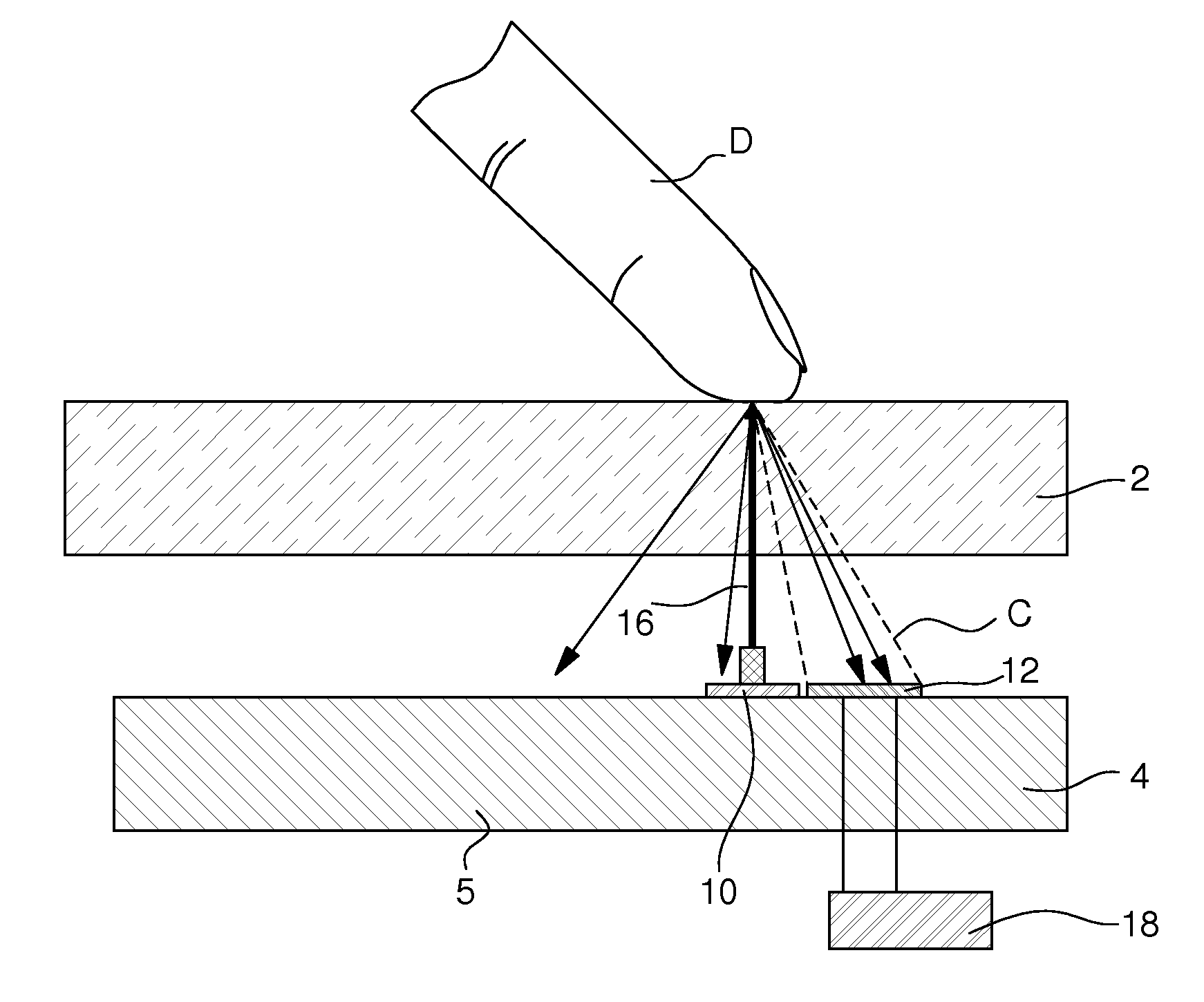 Wearable object such as a timepiece including means for triggering an electronic control function