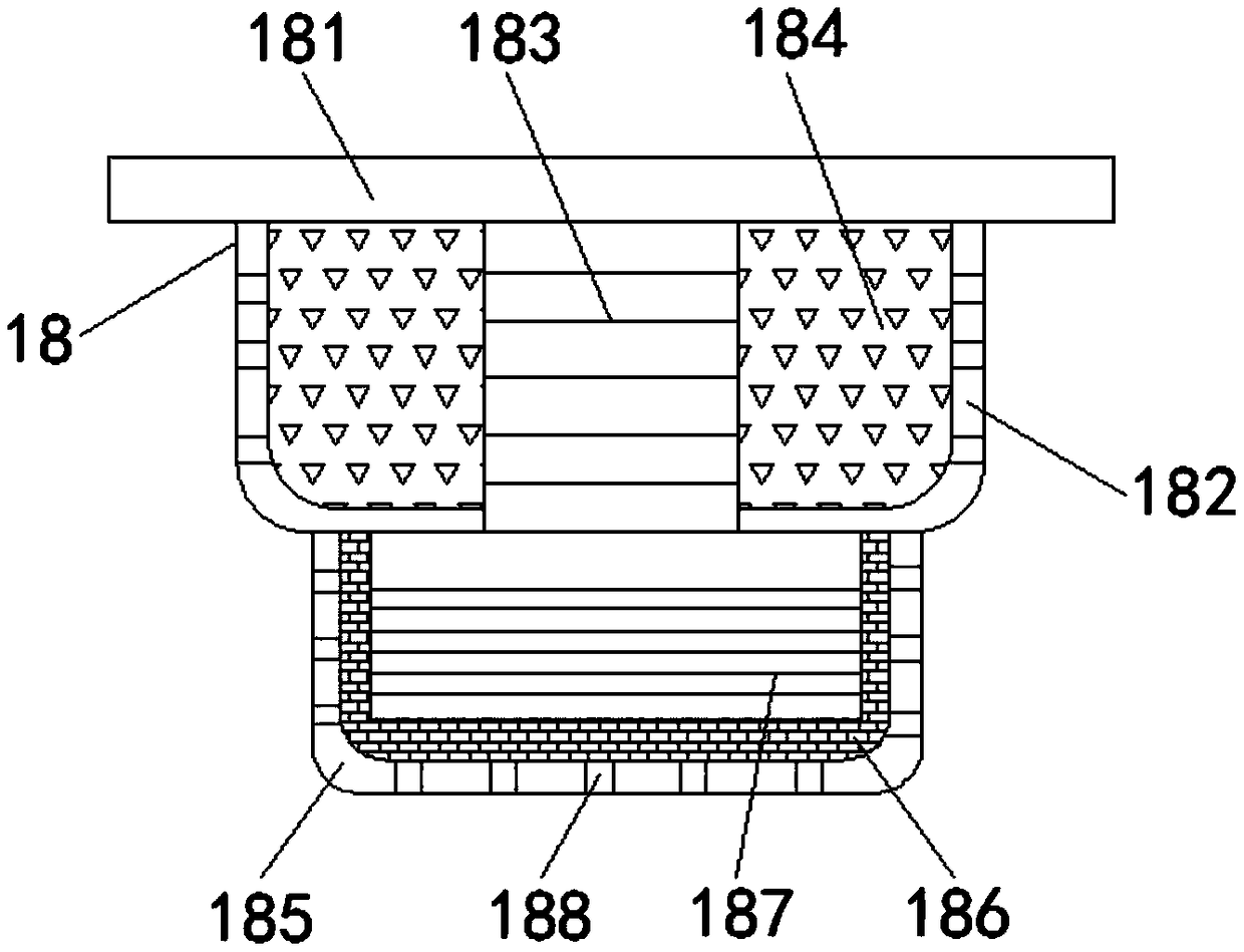 A sewage treatment device containing mercury metal