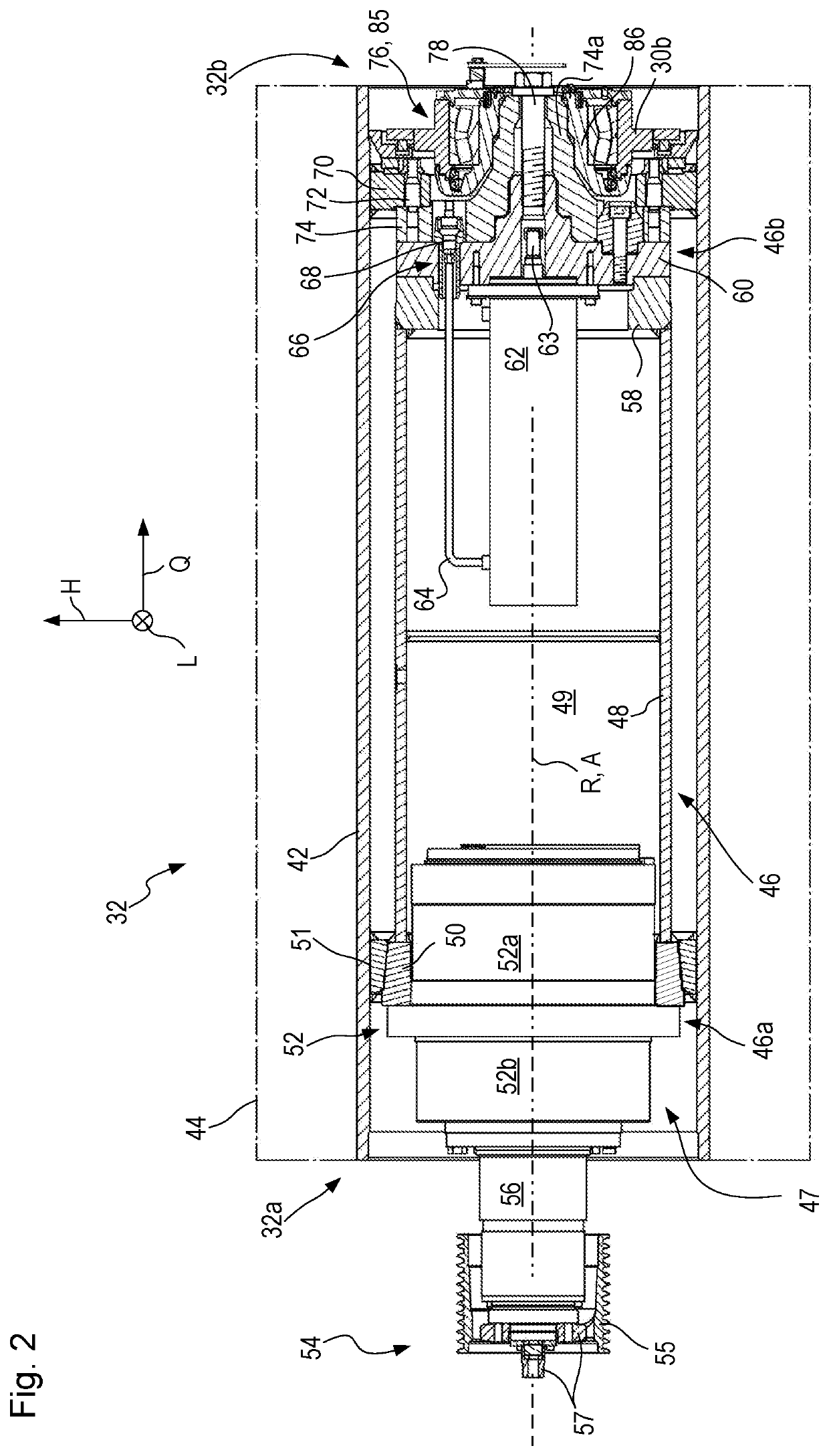 Earth working machine having a rotatable working apparatus axially positionally retainable with high tightening torque by means of a central bolt arrangement, and method for establishing and releasing such retention