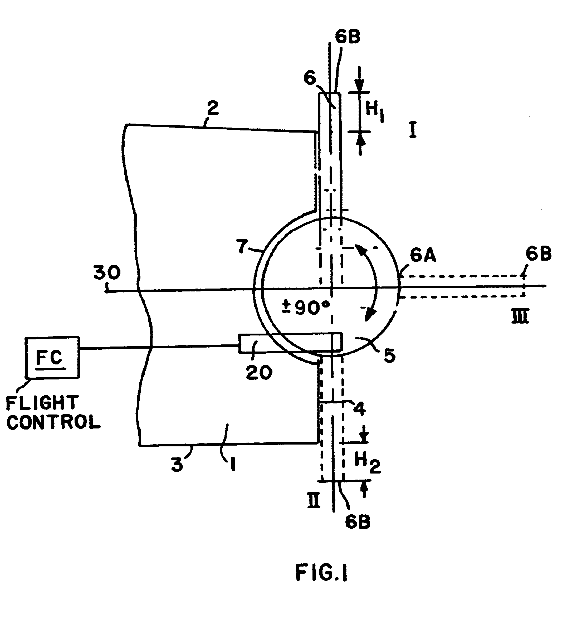 Flap arrangement for varying the aerodynamic lift generated by an aerodynamic element of an aircraft