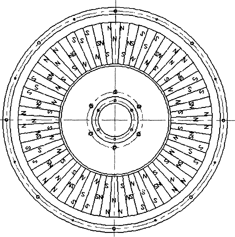 AC plate type non-core permasyn motor based on Halbach array