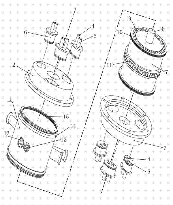 Opposite expansion wave superposition type self-driven supercharger