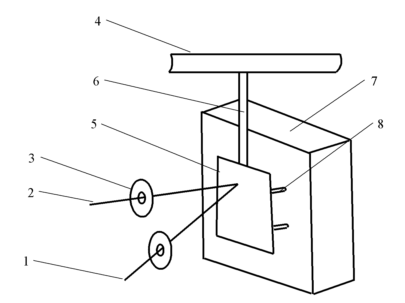 Method for measuring high energy laser energy parameter based on light pressure principle and apparatus thereof