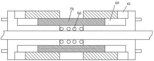 Row seat device with stable structure