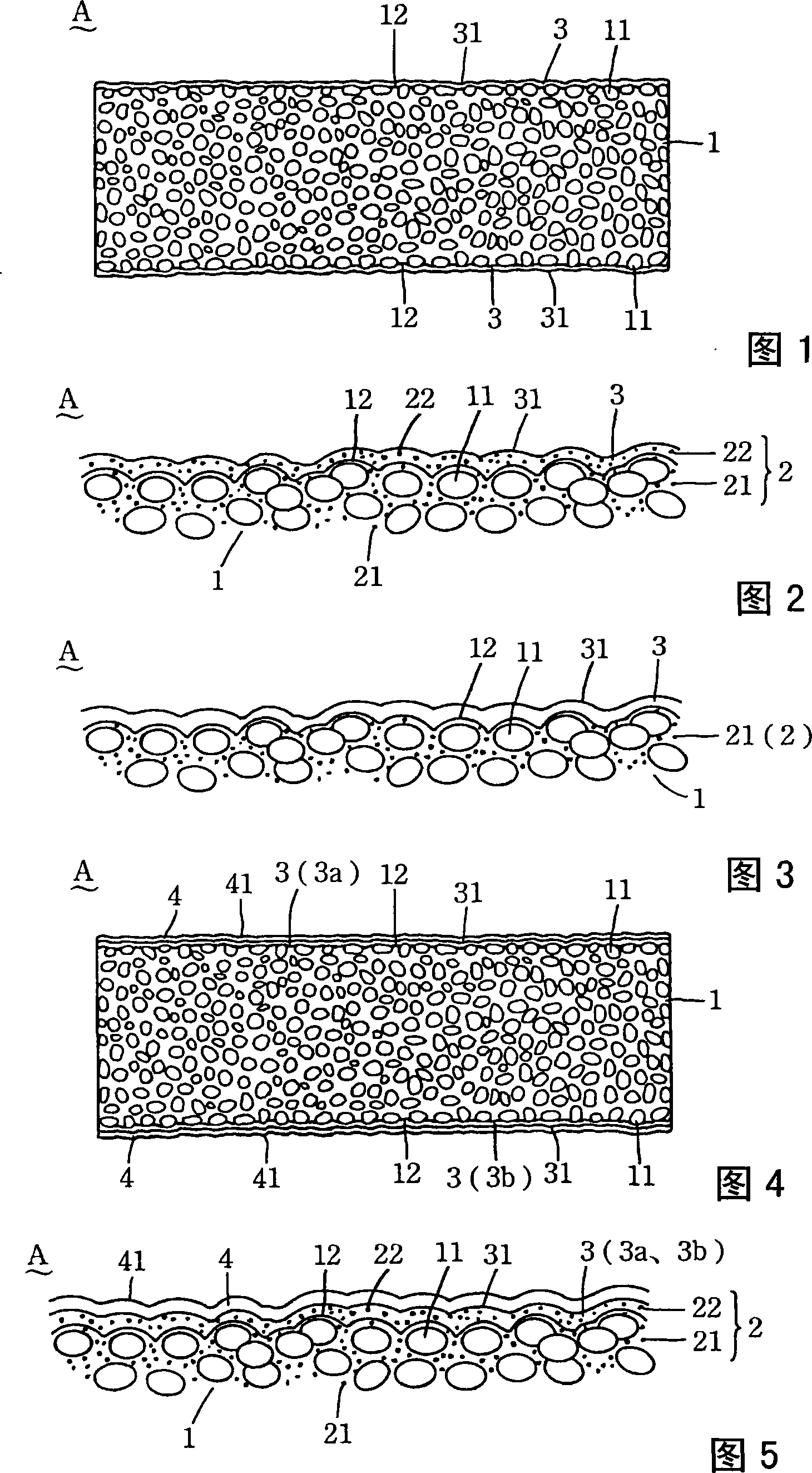 Foamed sheet for reflectors, reflectors, and process for production of the sheet