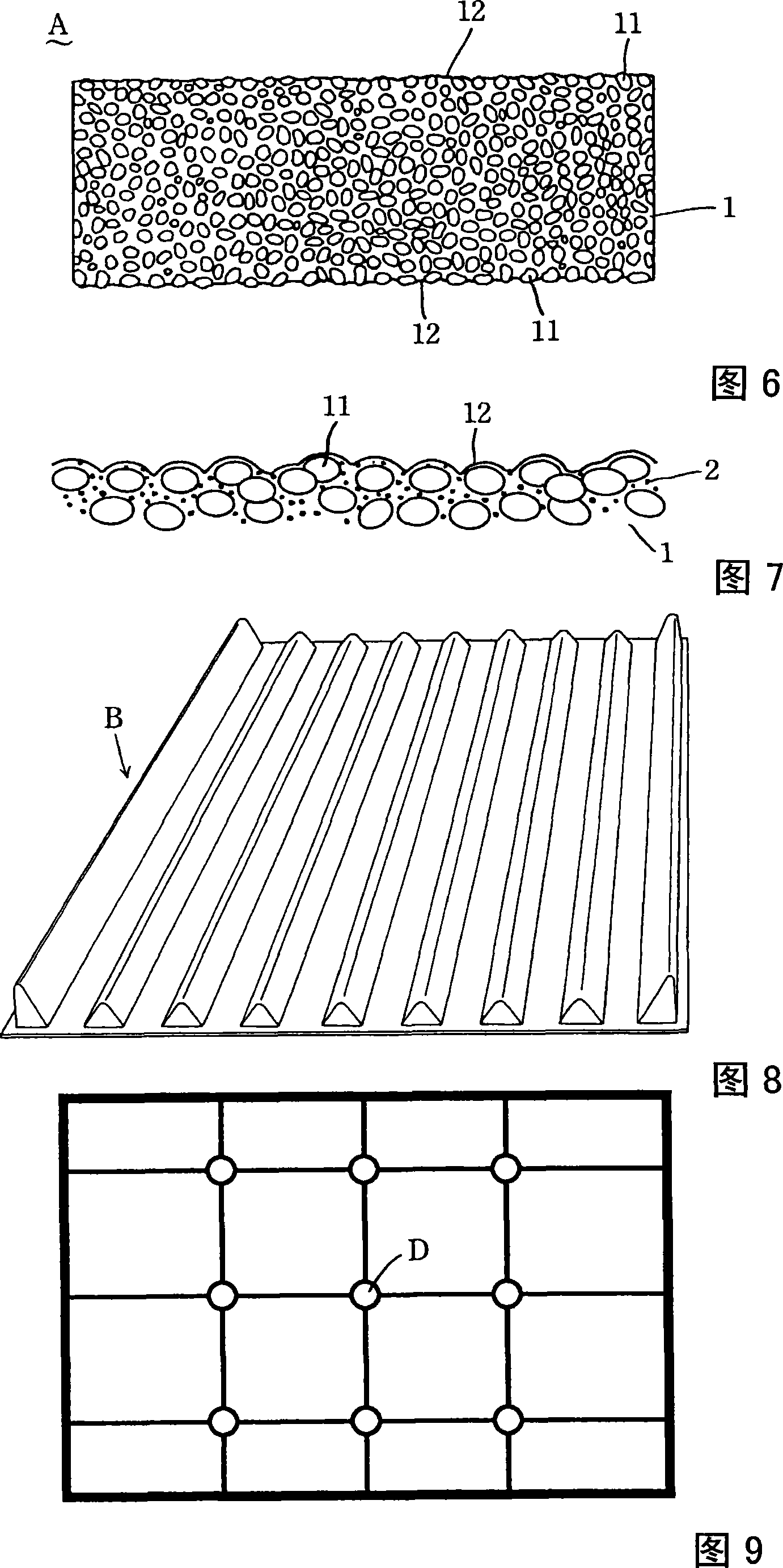 Foamed sheet for reflectors, reflectors, and process for production of the sheet