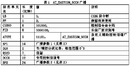 PDT cluster system auxiliary control channel design method