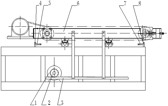 Reciprocating type rack fabric distributor