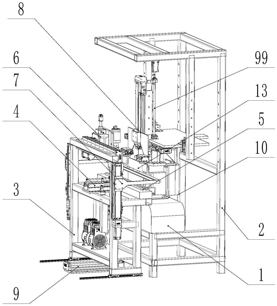 Shaping device for bagged FOSB packaging bags