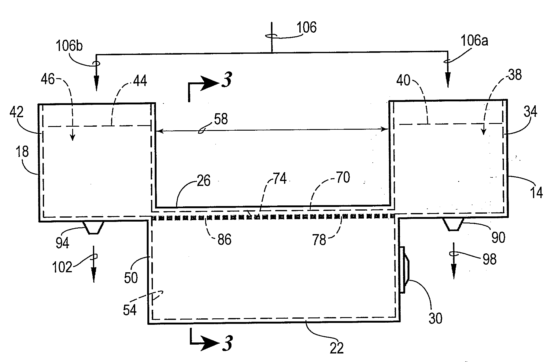 Acoustic/Pressure Wave-Driven Separation Device