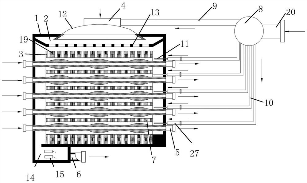 Heat storage device for tower type photo-thermal power station