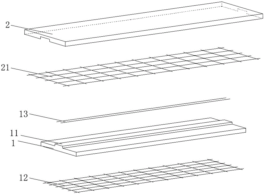 Steel fiber regeneration brick granule concrete single-rib baseboard composite floor slab and manufacturing method thereof