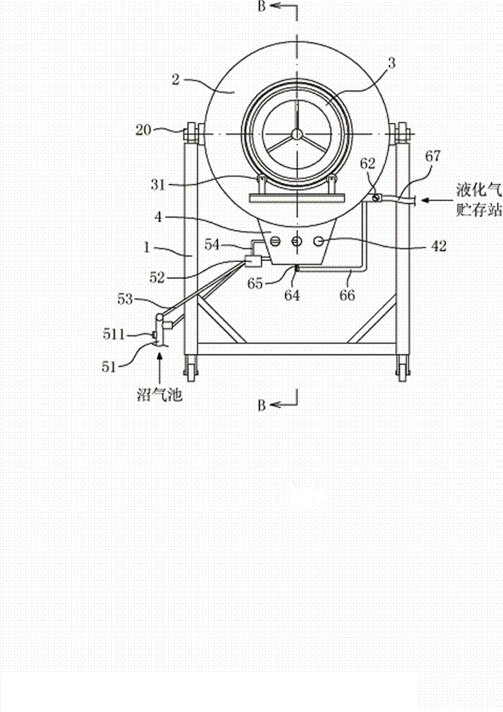 Biogas tea fixing machine