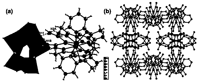 Polyacid complex, nanocomposite material containing same, and application of nanocomposite material in dye adsorption