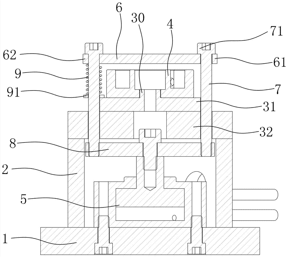 Tapping positioning clamp for disc-shaped workpiece