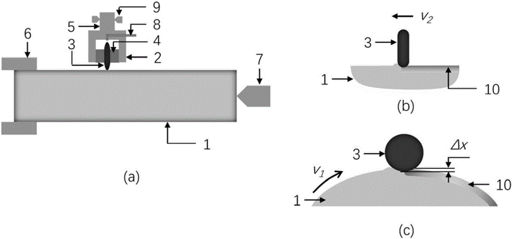 Metal material idler wheel type surface nanocrystallization method