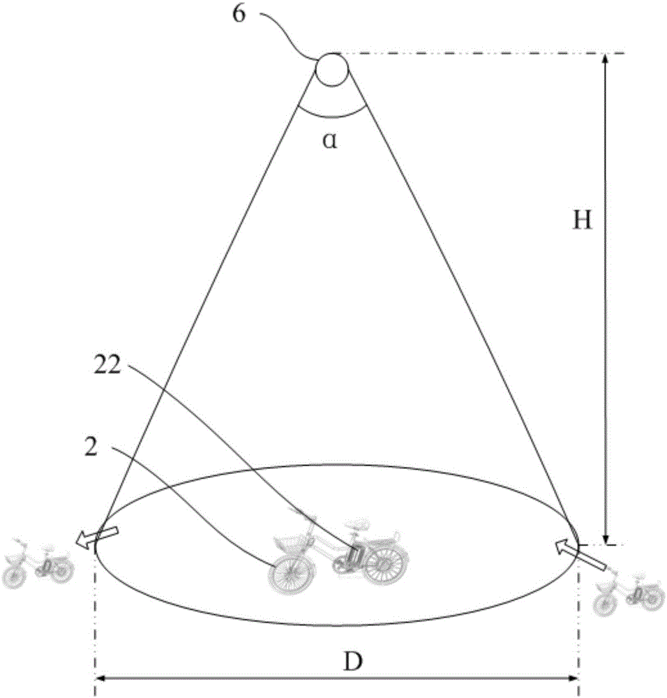 Vehicle, electronic fence and method and system for recording vehicles in electronic fence