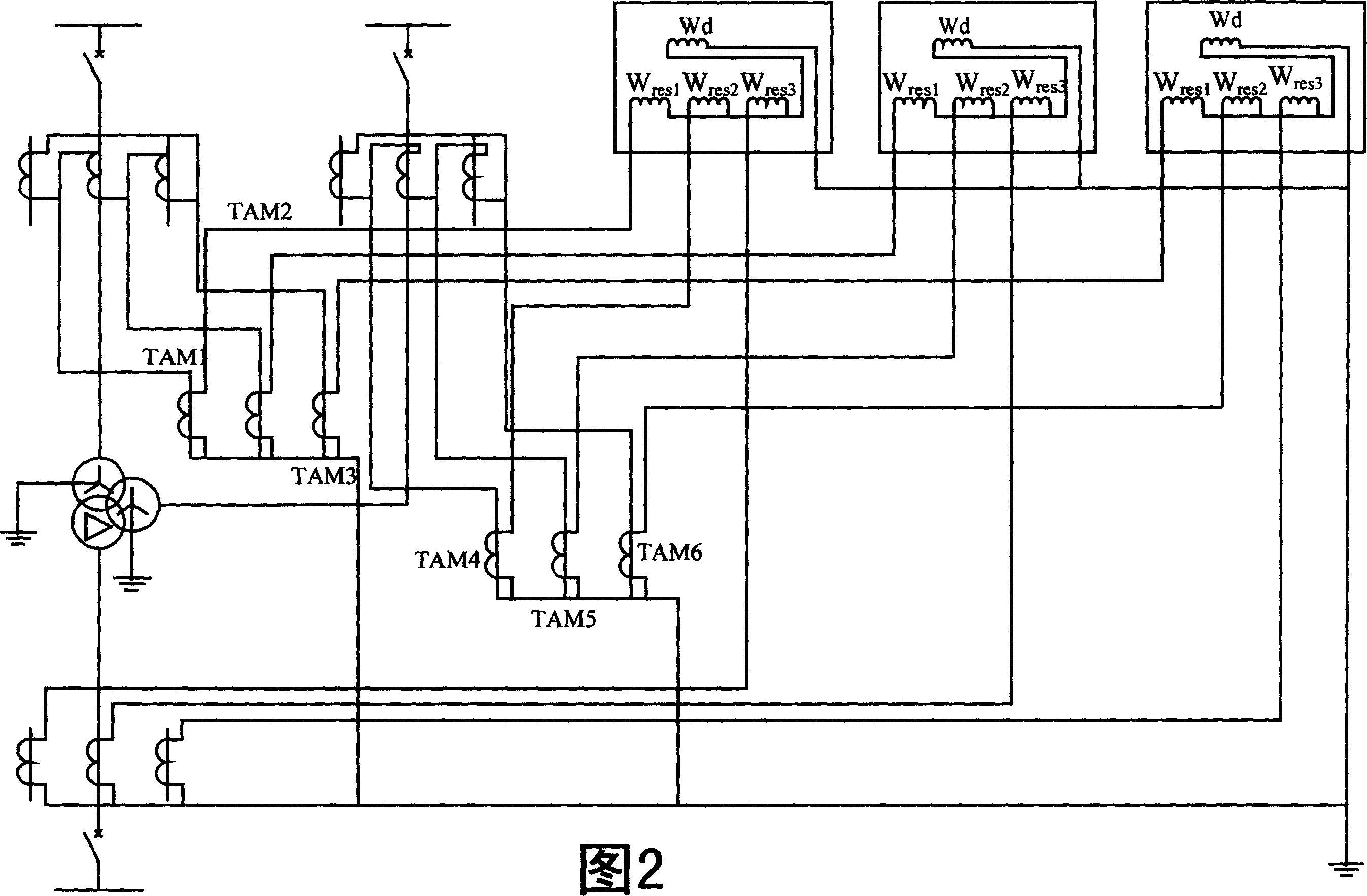 Transformer longitudinal error protecting method with zero sequence ratio brake