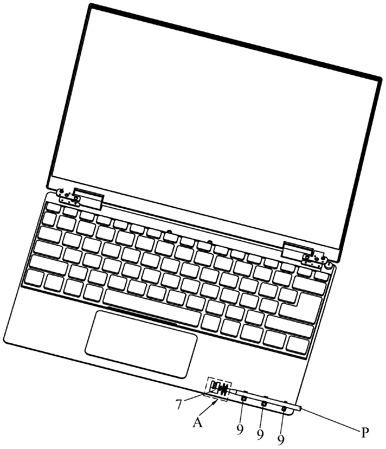 Device for cooperating with handwriting pen insertion and equipment with handwriting pen insertion function