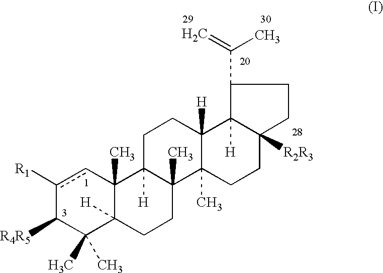 Triterpenes having human antifungal and antiyeast activity