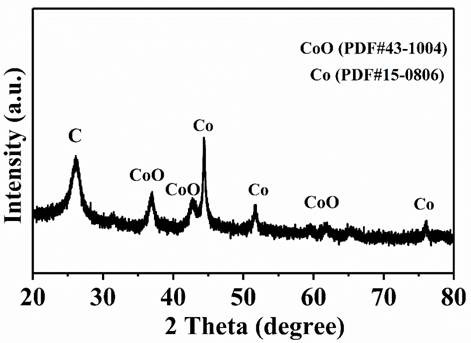 A kind of porous structure co/coo-c composite material and its preparation method and application