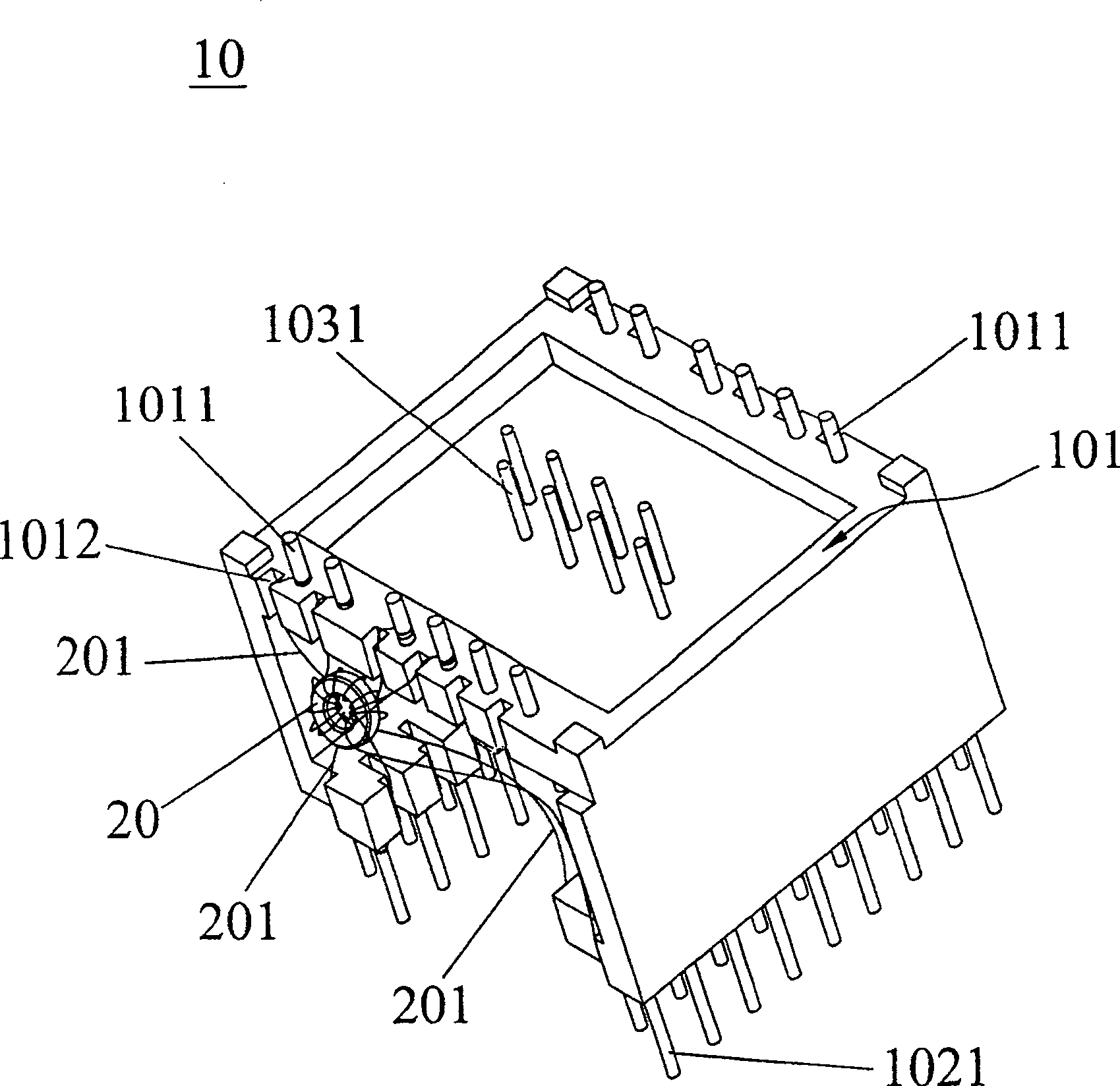 Filter and its coil arrangement frame