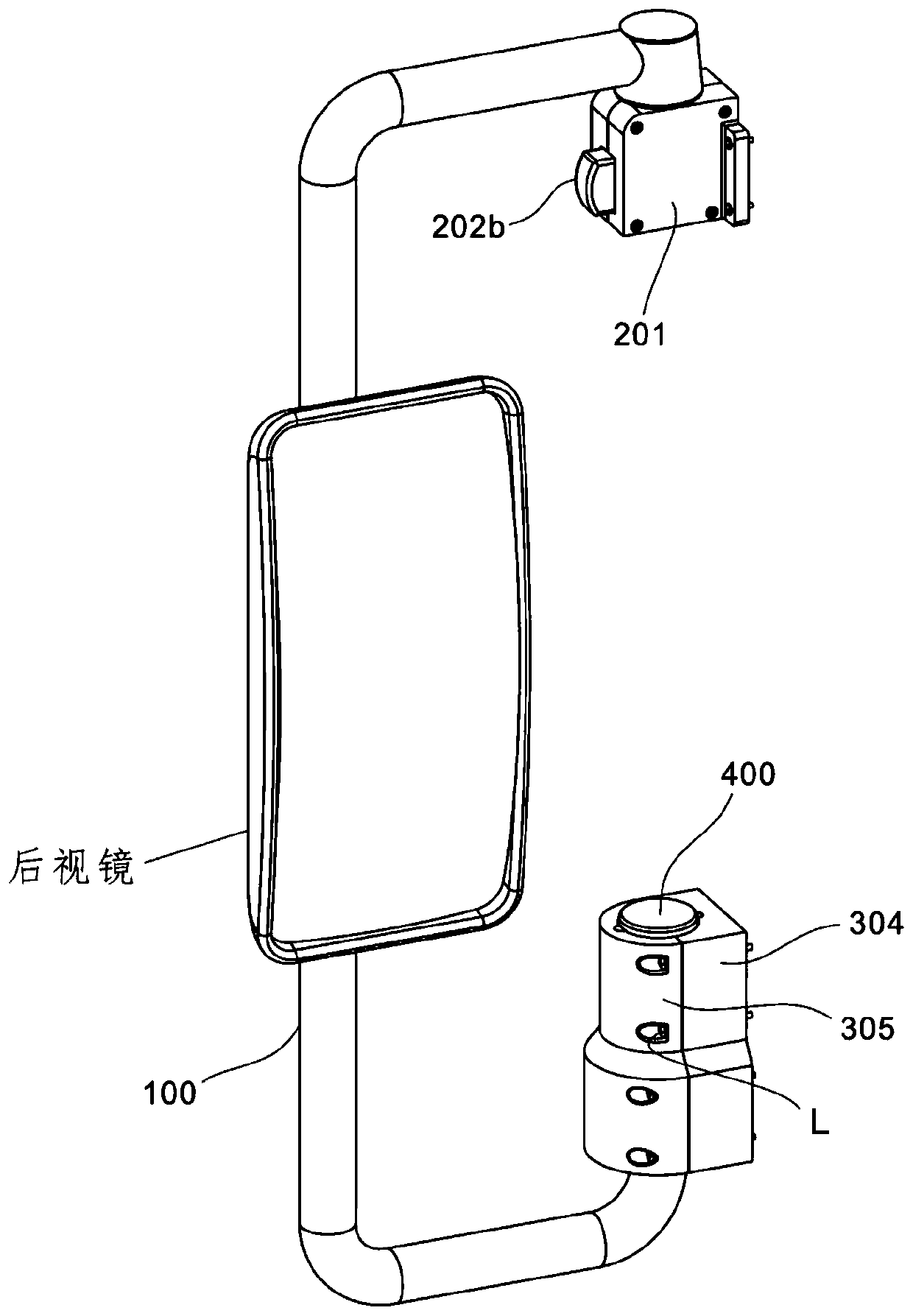 Rearview mirror fixing frame applied to truck