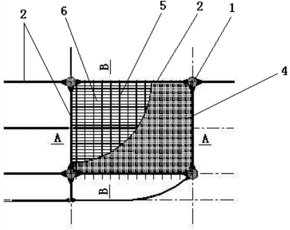 Template overhanging construction method for floor system with composite structure by utilizing profiled steel beams