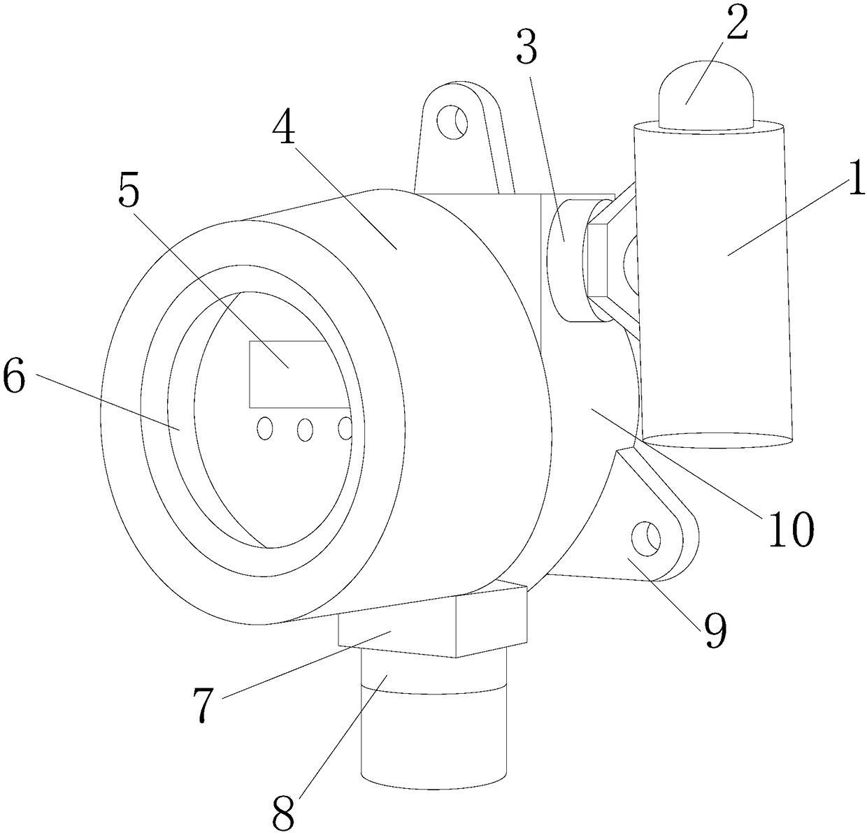 Pipeline leaking automatic monitoring and alarming device