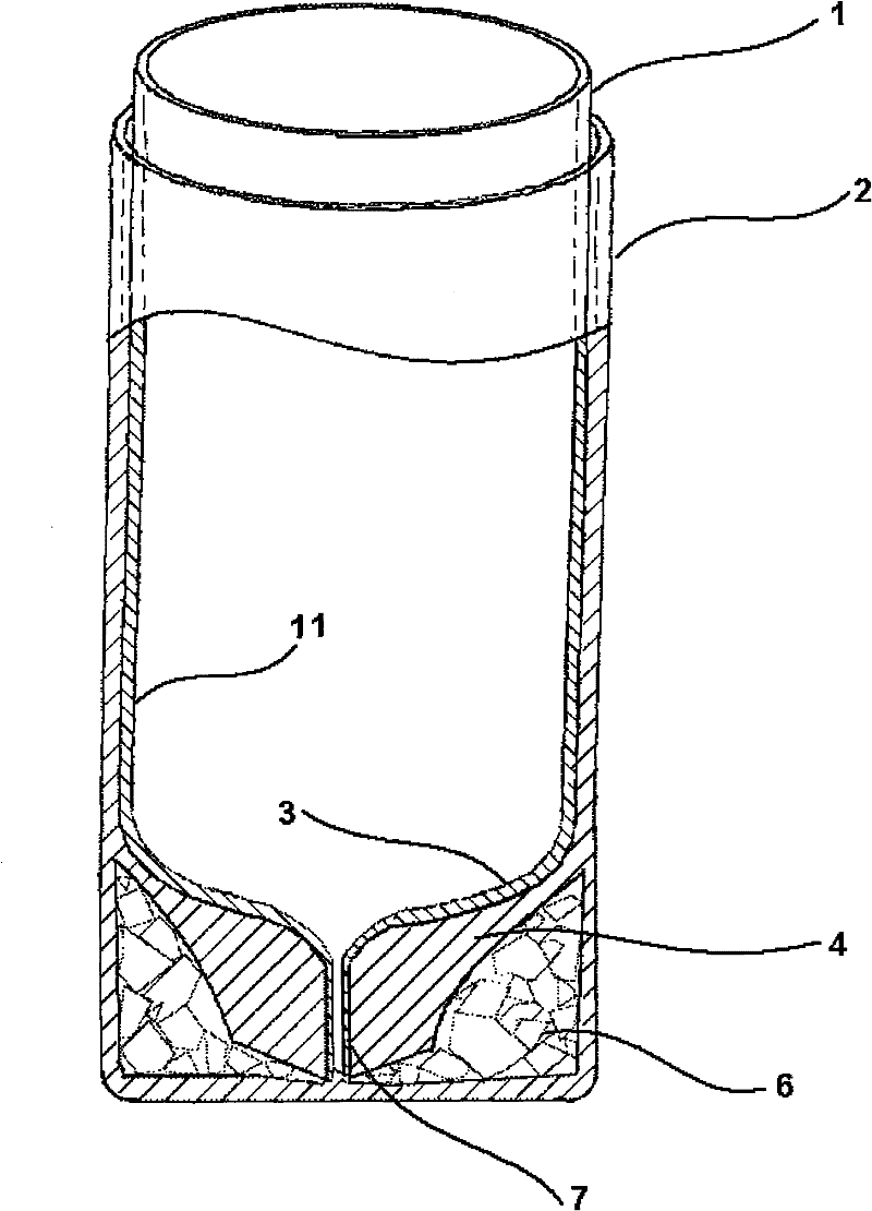 Double-layer crucible for growing silicon single crystals by directional solidification method