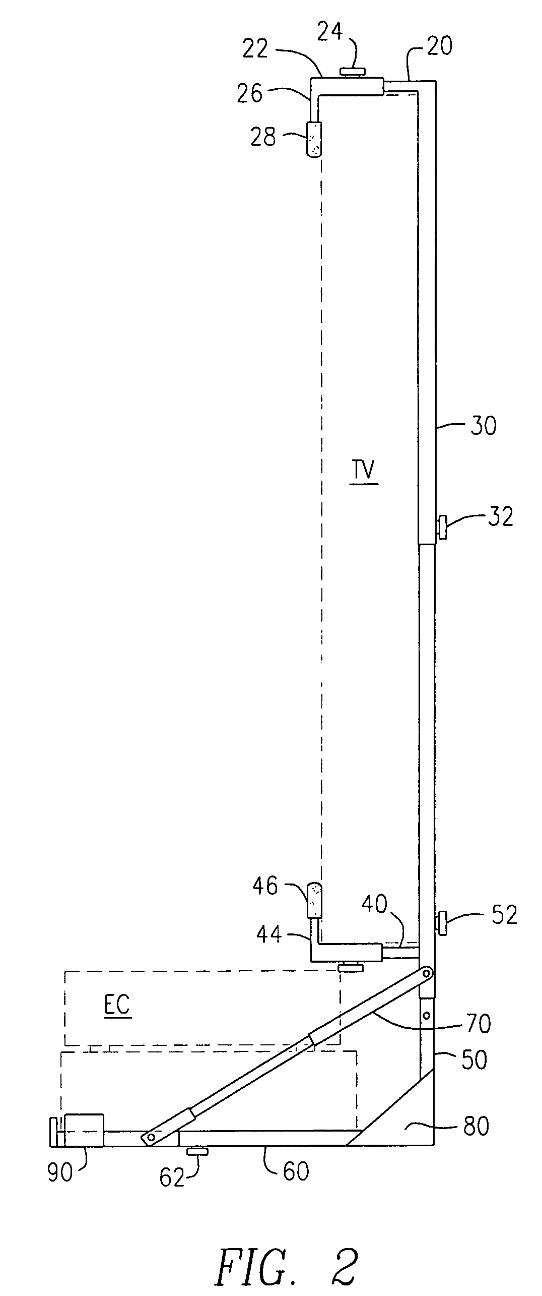 Device for attaching electronic components to flat-screen television