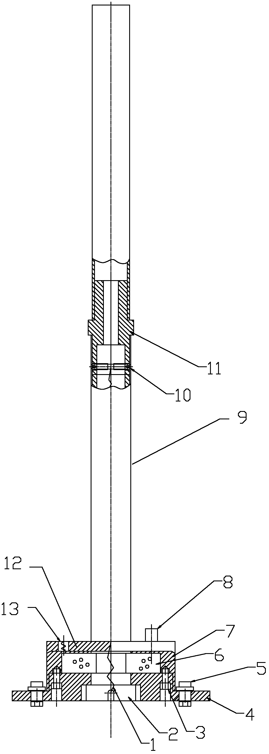 Automatic positioning marking pole