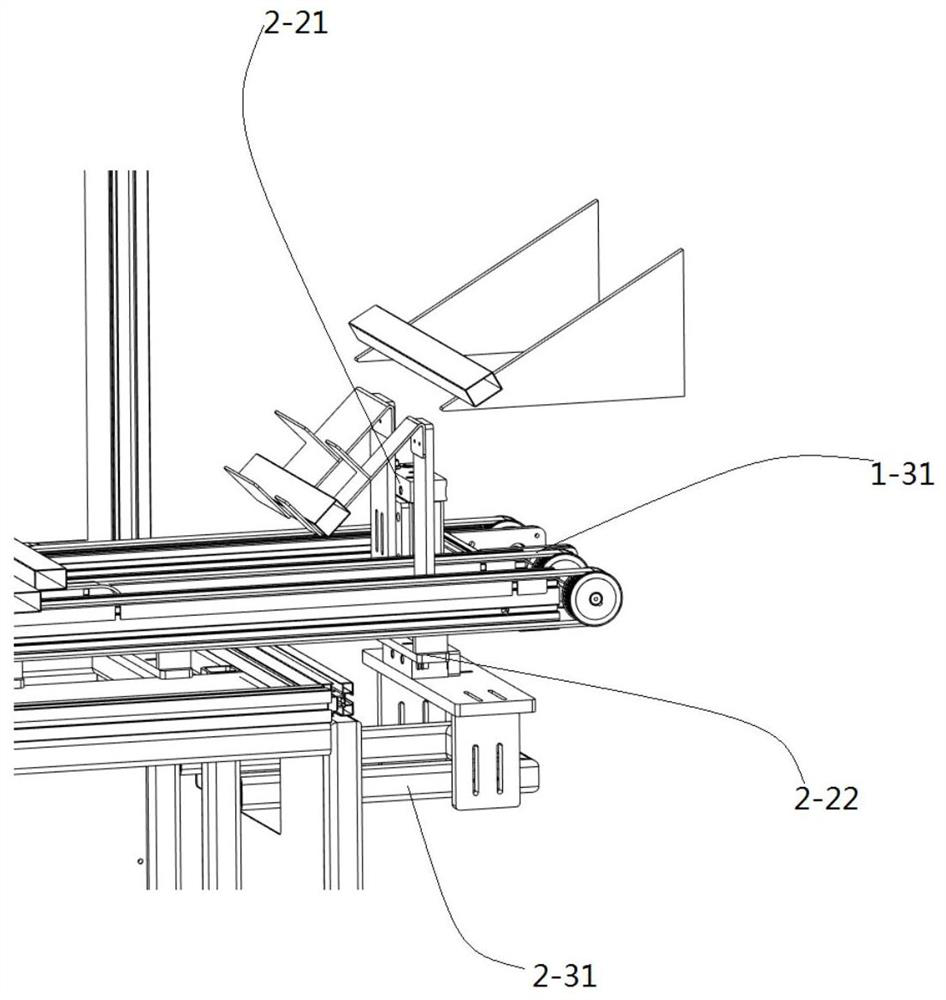 Automatic square tube receiving and conveying detection rack structure system