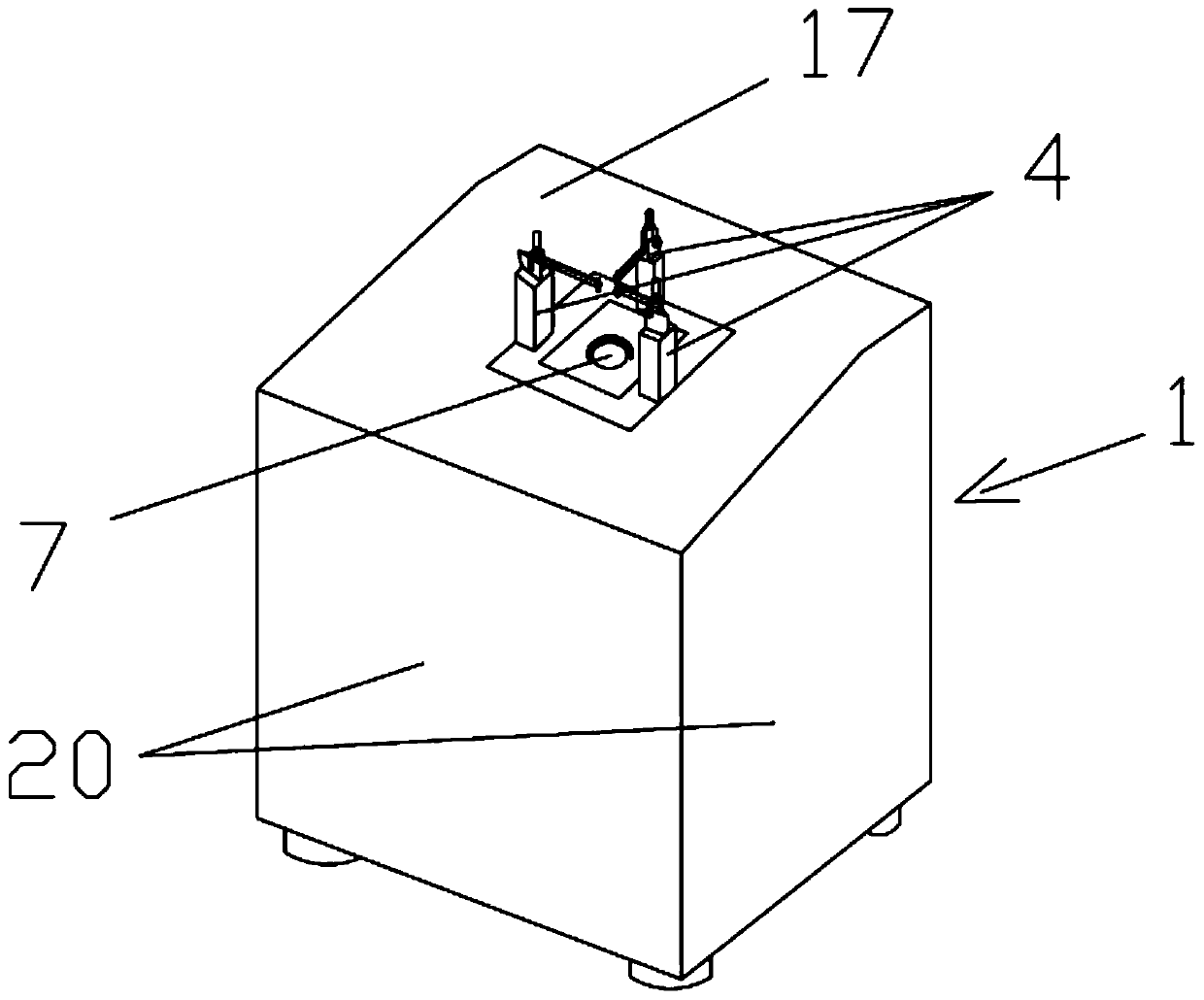 Silencing box for test speaker