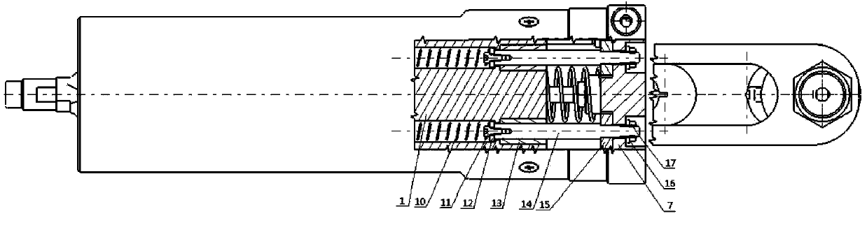 Hand-held electromagnetic riveting gun buffering and guiding mechanism