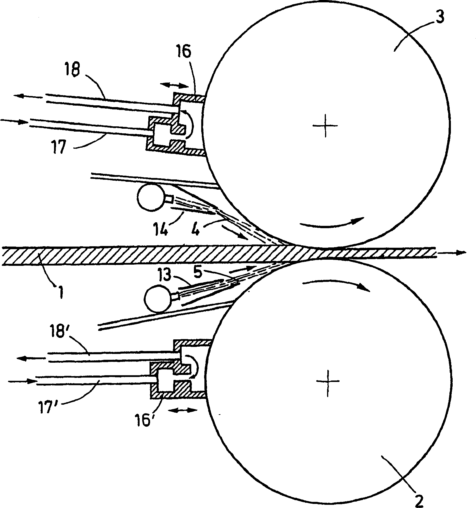 Method for cooling and lubricating rollers on rolling stand