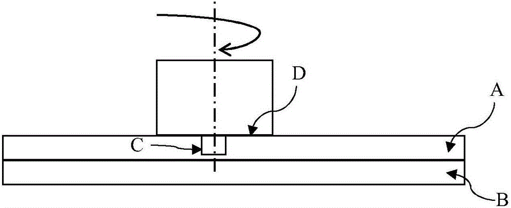 Method for connecting metal material with resin matrix composite material via friction stir welding