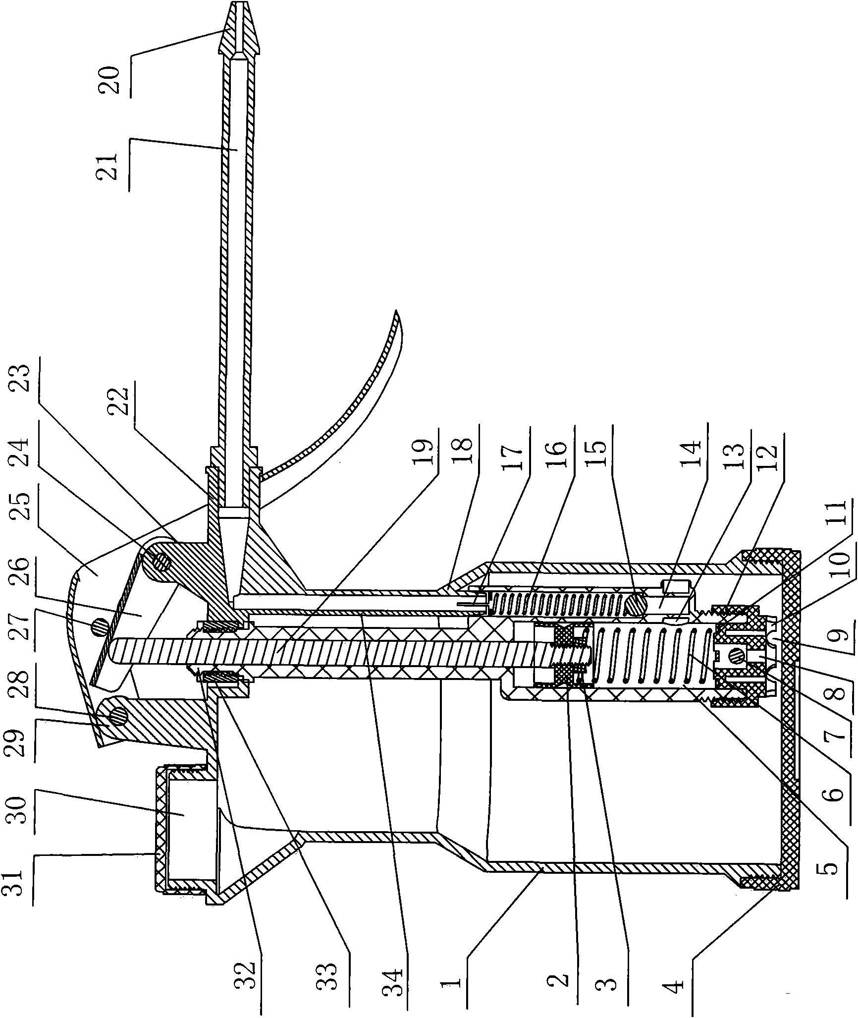 Submarine high-pressure oil gun