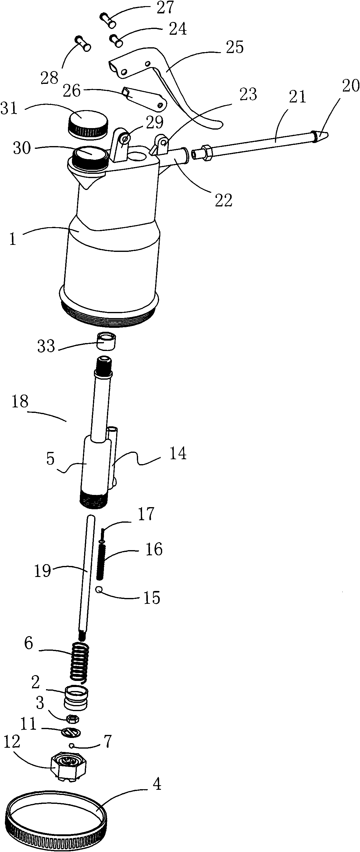 Submarine high-pressure oil gun