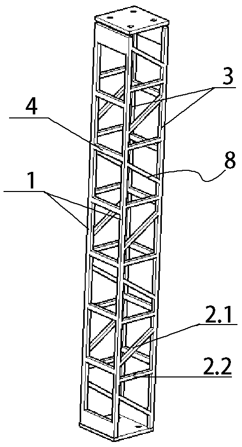 Segmented integrated casting tunnel steel arch frame structure and supporting method thereof