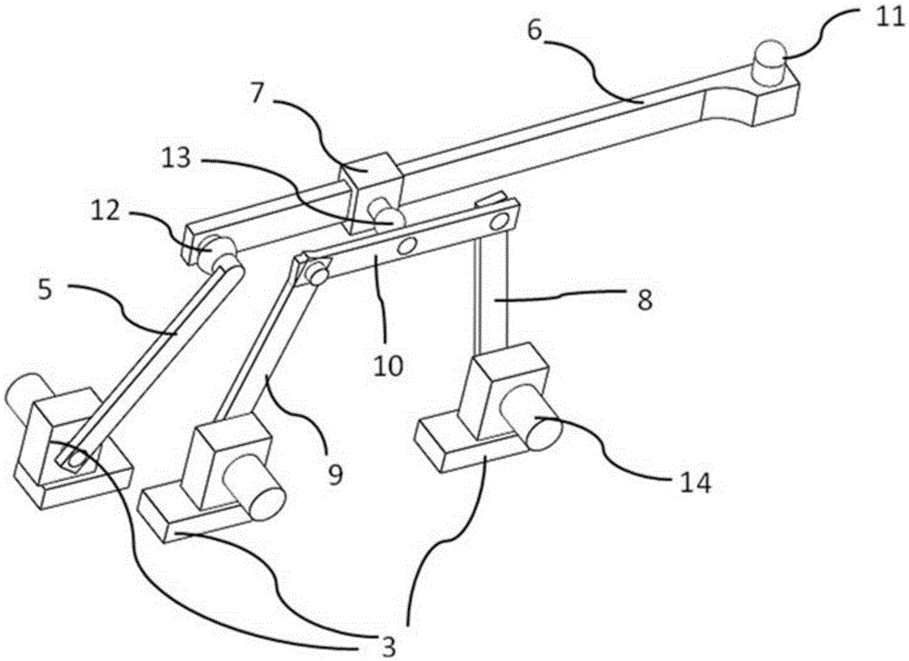 A three-branched six-degree-of-freedom robot