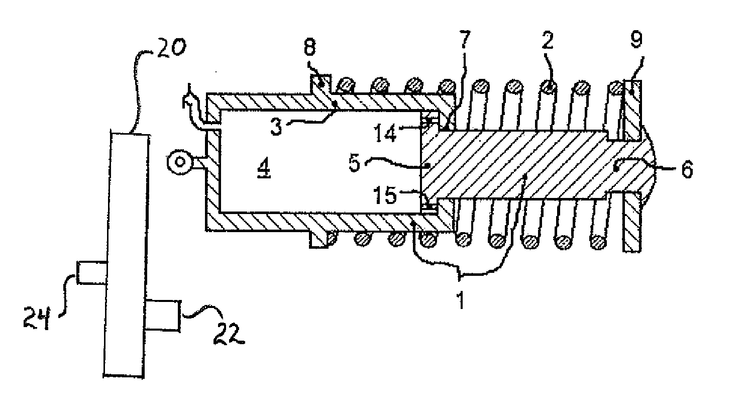 Spring Device At A Swivelable Hatch of A Motor Vehicle