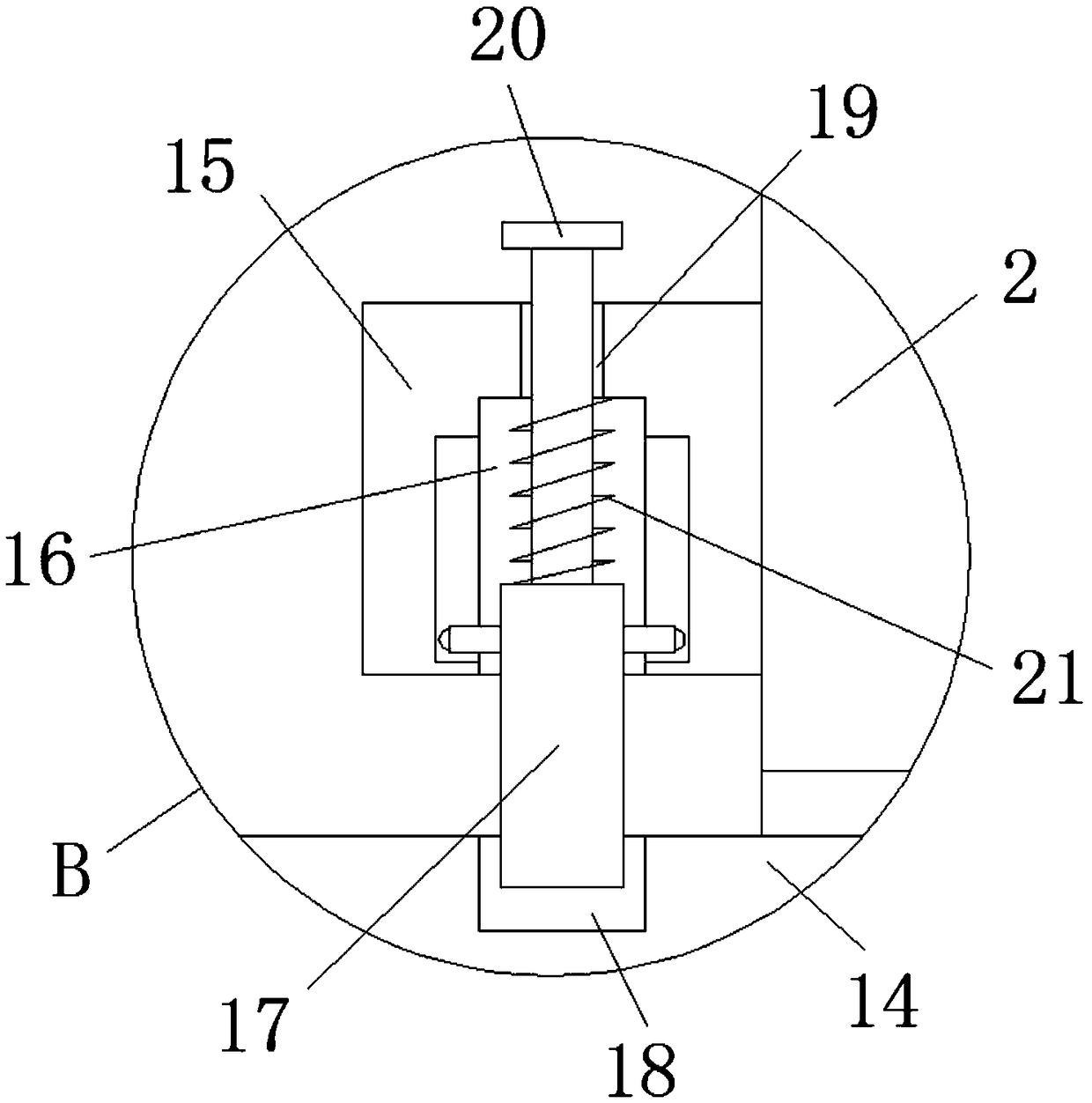 Automobile charging pile capable of preventing from being blown down by wind