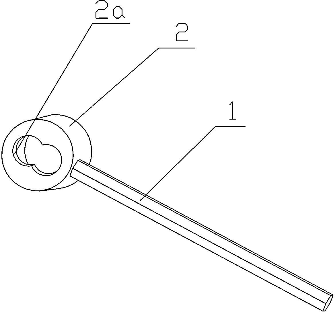 Special wrench for removing anchor bits