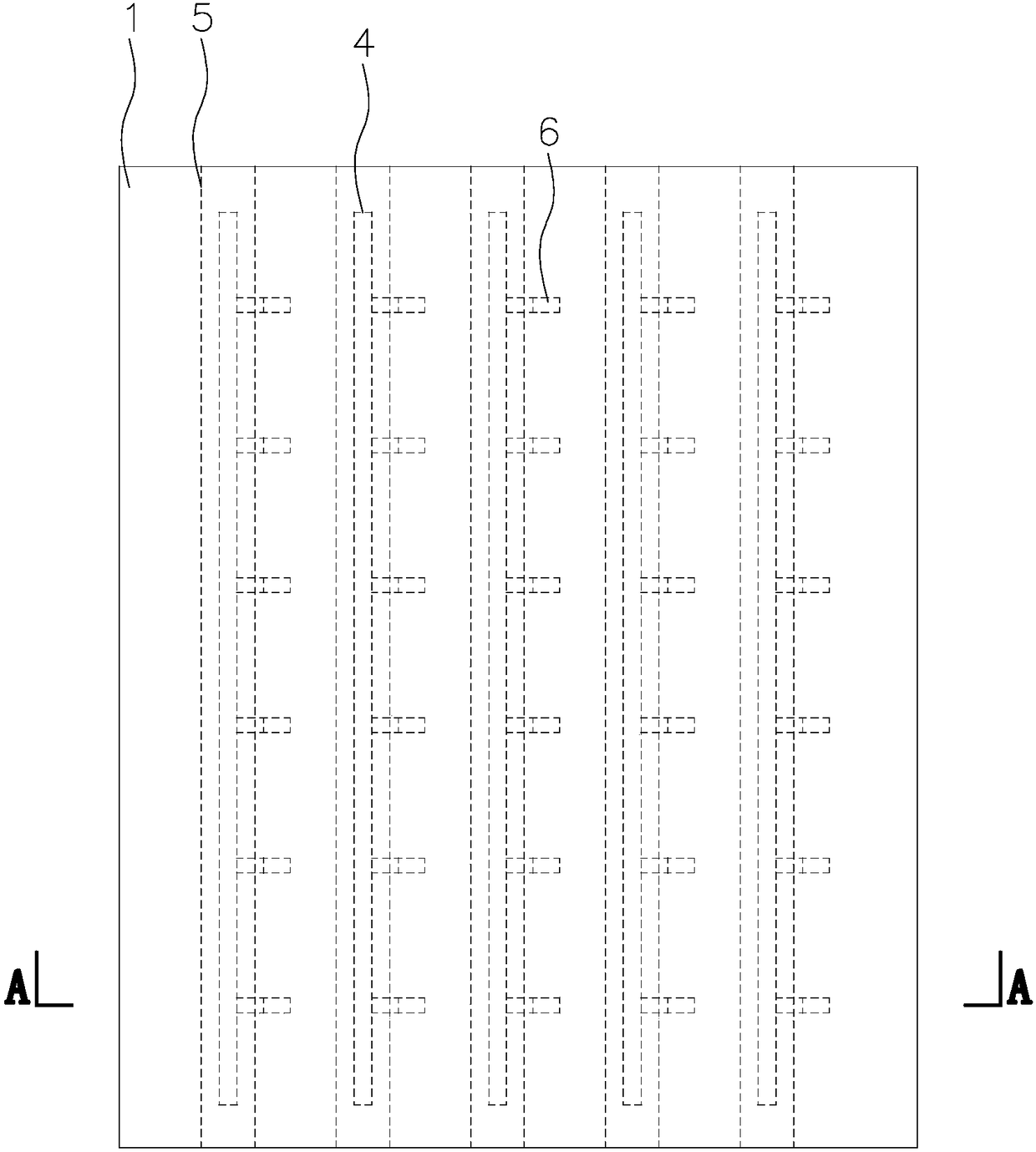 Channel type absorbing body